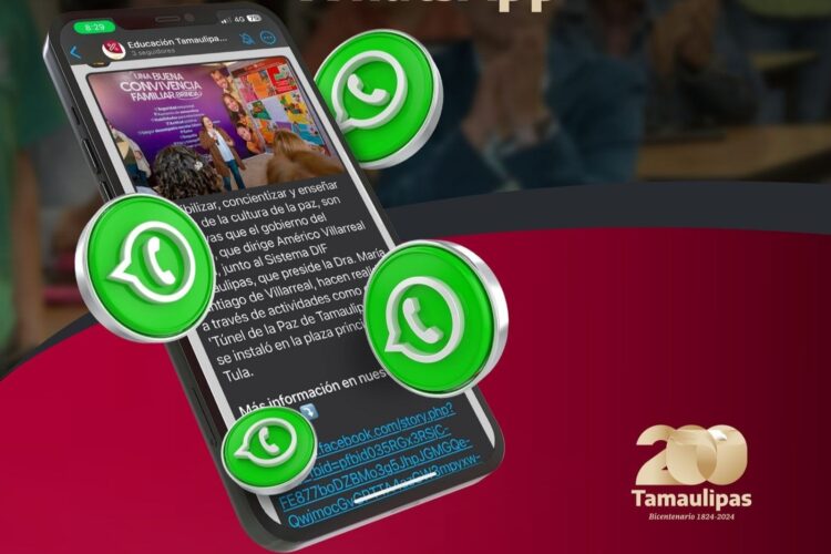 Secretaría de Educación de Tamaulipas presenta su canal de Whatsapp