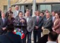 Asiste gobernador de Tamaulipas a inauguración de puente fronterizo