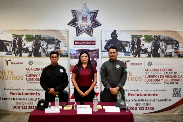 Ofrecen 500 vacantes en Seguridad Pública de Tamaulipas
