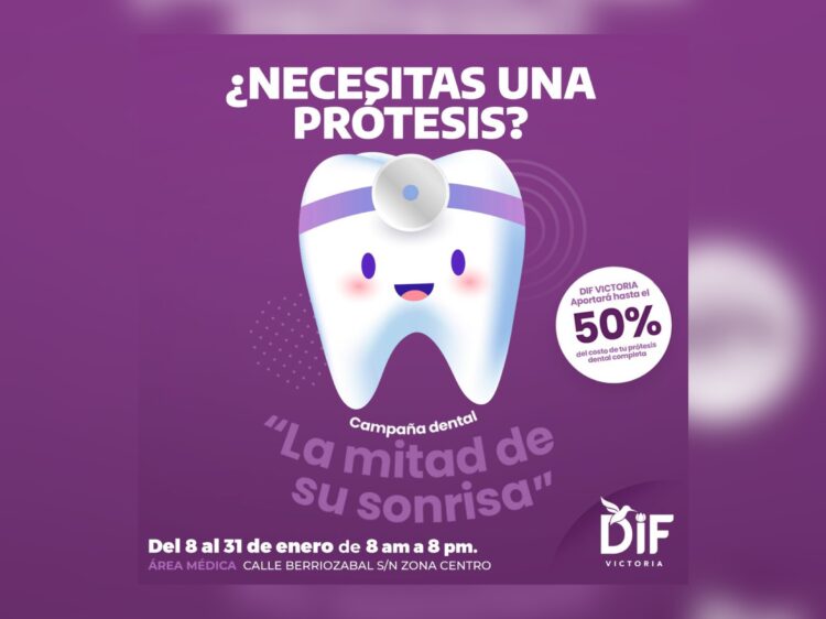Brinda DIF Victoria 50% de descuento en prótesis dentales