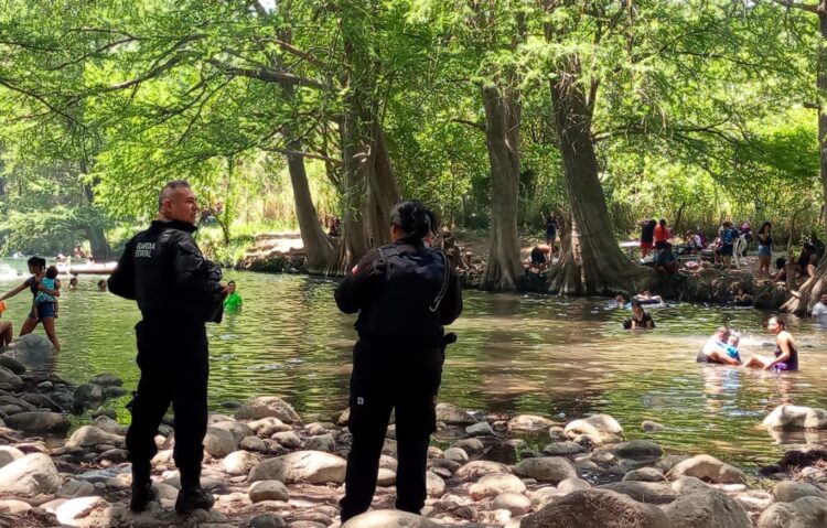 Aumentaron vigilancia policiaca en balnearios de Güémez
