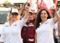 Olga Sosa y Magaly Deándar llevan mensaje de esperanza a clientes y oferentes de Puerta del Sol