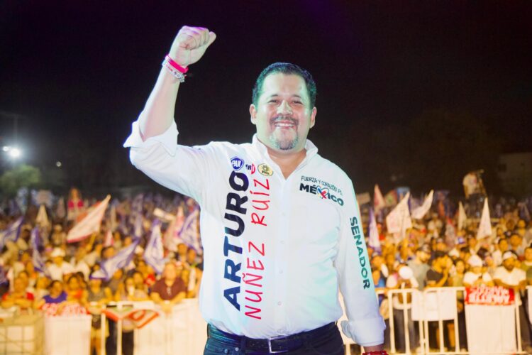 “Estamos a días de festejar el triunfo del País con Fuerza y Corazón por México”, aseguró Arturo Núñez Ruiz