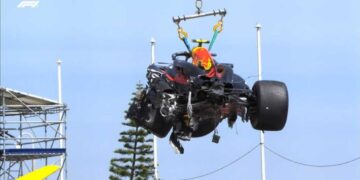 Costará millones de euros reparar auto de Checo Pérez