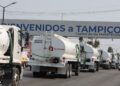 Envía Gobierno de Tamaulipas convoy de pipas con 1 millón de litros de agua para Tampico, Madero y Altamira