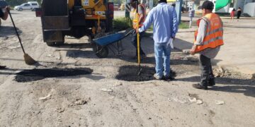 Avanza el mejoramiento de calles en Victoria