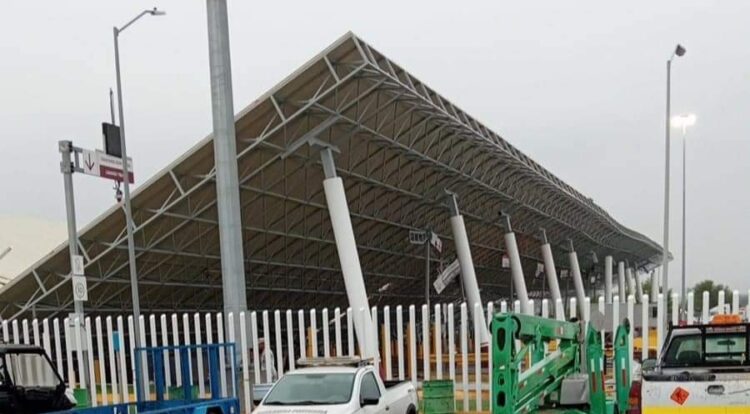 Lluvias colapsan techo de la aduana de Nuevo Laredo