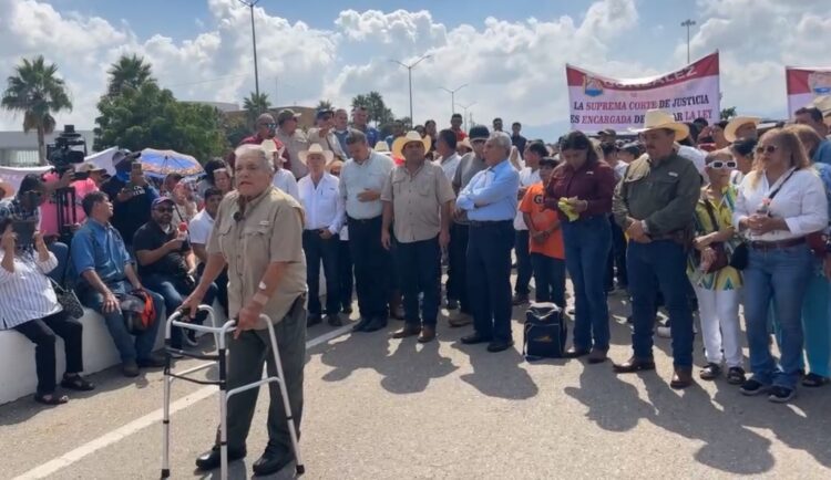 Masiva manifestación frente al Congreso de Tamaulipas para apoyar la reforma al poder judicial