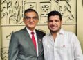 Alcalde de Matamoros acude a la revelación de placa municipal en el Palacio de Gobierno de Tamaulipas