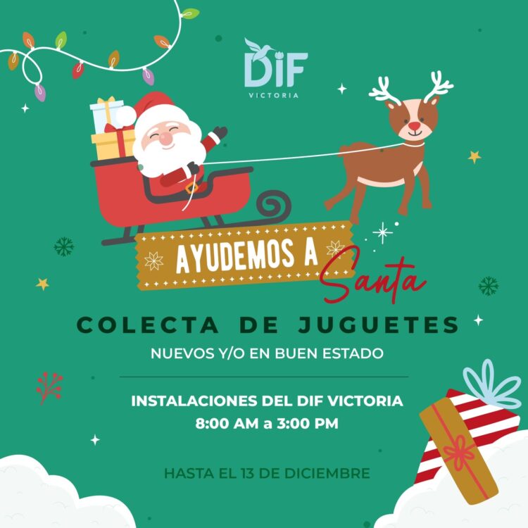 Convoca DIF Victoria a una mega colecta de juguetes para regalar sonrisas esta navidad