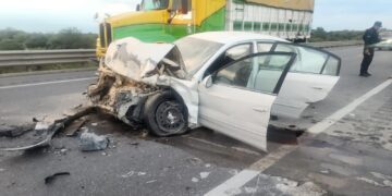 Fuerte accidente  de la Carretera Hidalgo-González