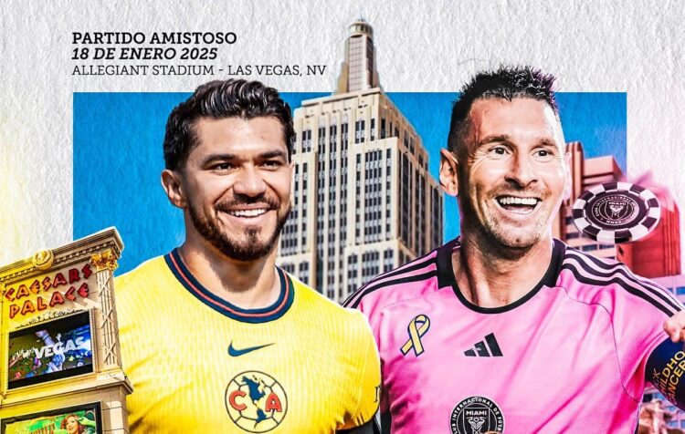 América e Inter Miami jugarán partido amistoso en Las Vegas el 18 de enero