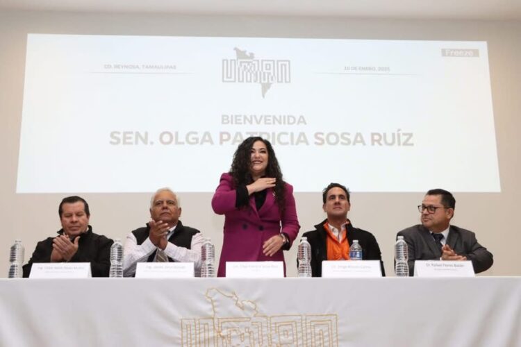 Olga Sosa informa en Universidad de Reynosa sobre resultados del Senado