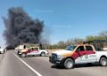 Explotó una pipa en la carretera Tampico-Victoria y cerraron la circulación