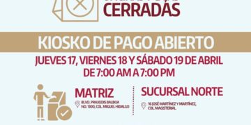 COMAPA Victoria informa cierre temporal de oficinas por Semana Santa