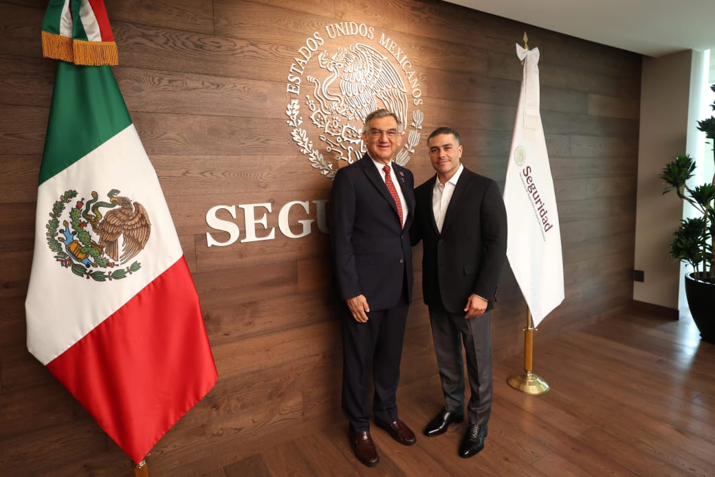 Presenta Américo Villarreal avances de seguridad en Tamaulipas a García Harfuch