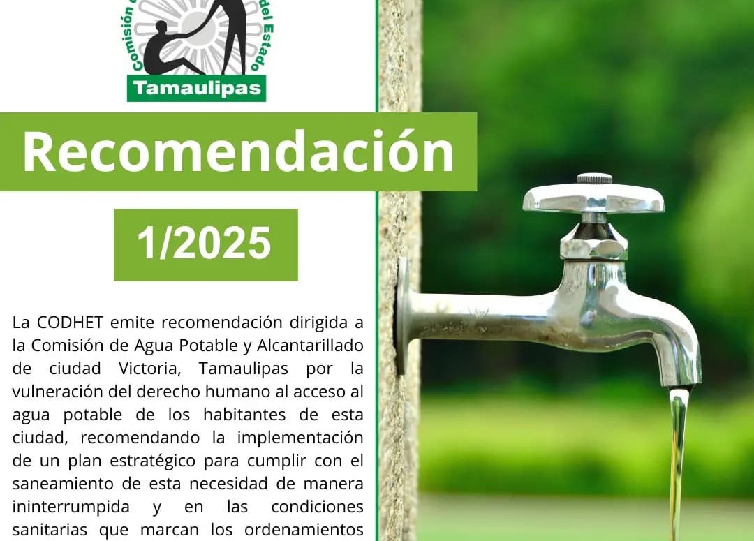 Emite Derechos Humanos  primera recomendación oficial del 2025 en Tamaulipas 