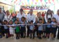Entrega alcalde techumbre a Jardín de Niños América