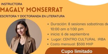 La escritora Magaly Monserrat ofrecerá un taller de escritura creativa en Tampico