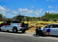 Guardia Estatal apoya a conductor tras ponchadura en Padilla
