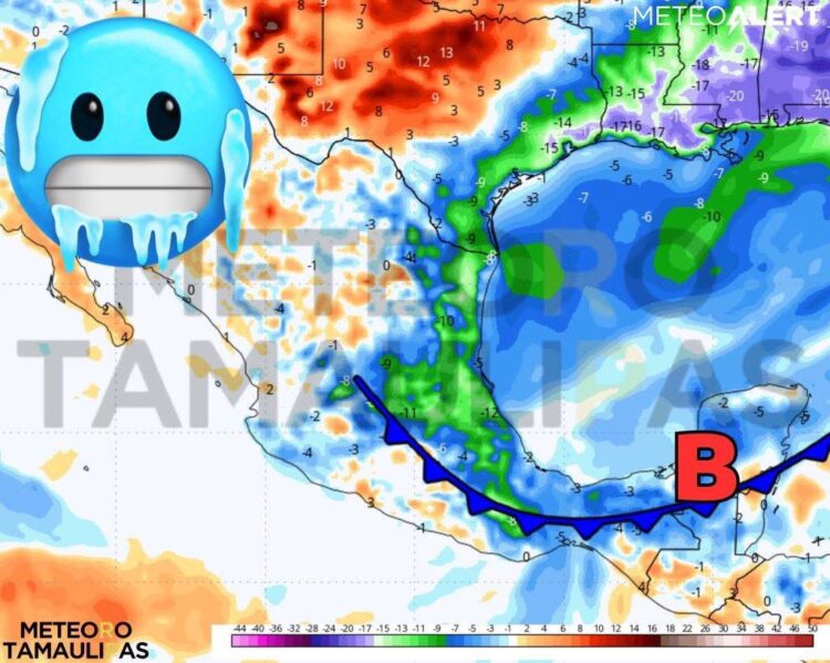 Nuevo pulso de aire frío provocará mínimas de un dígito en Tamaulipas
