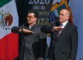 Asiste alcalde Eduardo Gattás a ceremonía del Día de la Bandera en el 77 Batallón