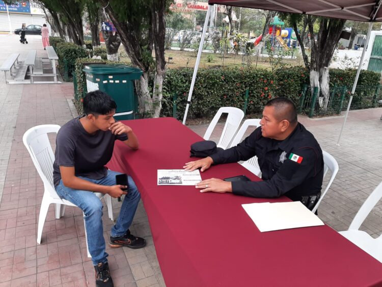 Reclutamiento policial llega al corazón de Aldama para atraer aspirantes