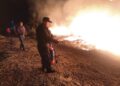 Guardia Estatal de Tamaulipas apaga incendio en Aldama