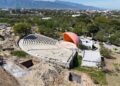 Construyen cubierta sobre concha acústica del parque Siglo XXI en Victoria