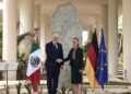 Claudia Sheinbaum recibe al presidente de Alemania en Cancún