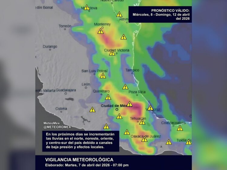 Pronostican lluvias, tormentas y granizo para Tamaulipas