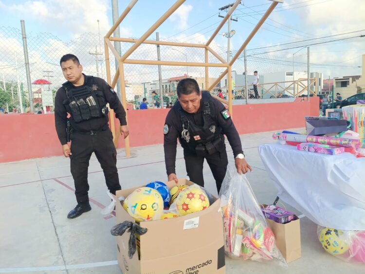 Guardia Estatal dona juguetes para niñas y niños vulnerables en Matamoros