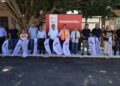 Dan banderazo a pavimentación de calle del Fracc. Las Misiones