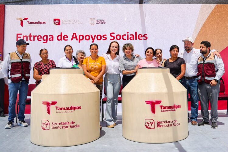 Mitigan sed con entrega de tinacos en Nuevo Laredo