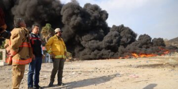 Incendio cerca del relleno sanitario fue provocado