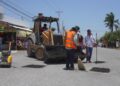 Gobierno de Victoria realiza trabajos de bacheo en la Miguel Alemán