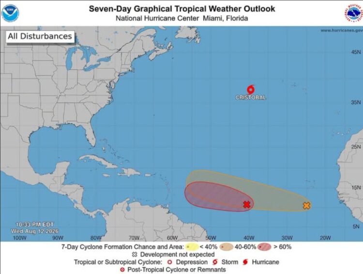 Vigilan trayectoria de tormenta tropical Cristóbal hacia el Golfo de México, podría llegar a Tamaulipas