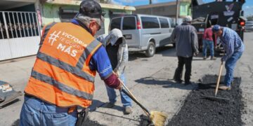 Registra gran avance el plan de rehabilitación de calles en Victoria