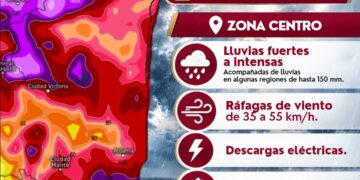 Protección Civil Tamaulipas mantiene vigilancia ante periodo de lluvias y el ingreso del primer frente frío de la temporada